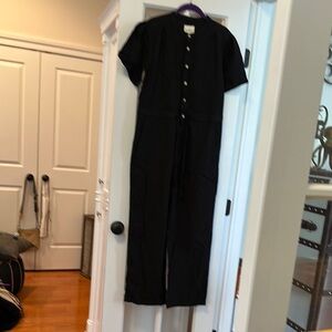 Black Button-Down Jumpsuit NWT